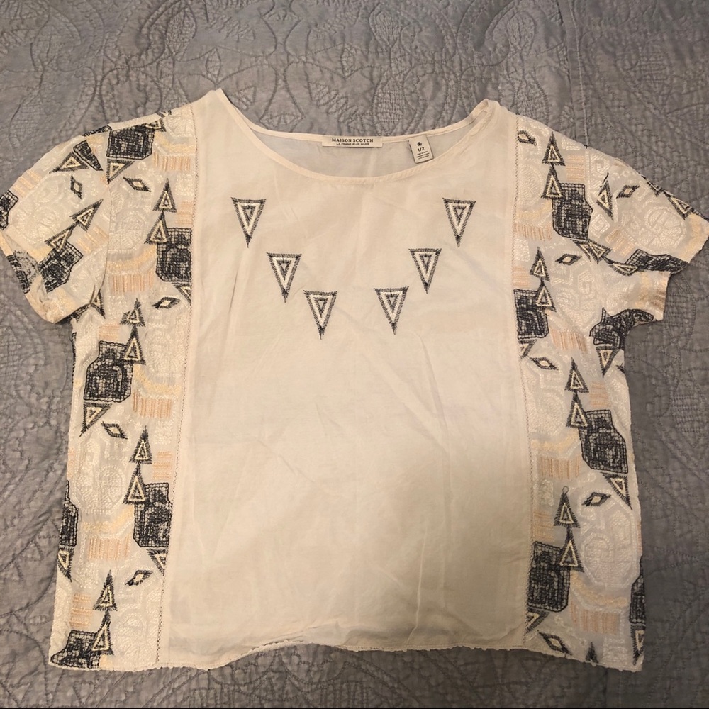 Maison Scotch embroidered blouse